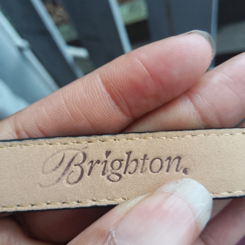 Brighton Red Leather Snakeskin Skinny Belt XL - Picture 7 of 8